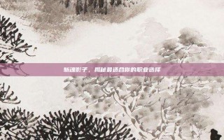 斩魂影子，揭秘最适合你的职业选择