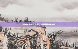 贤者PK加点攻略，掌握胜利的关键