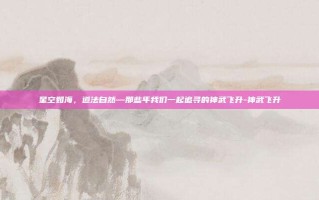 星空如海，道法自然—那些年我们一起追寻的神武飞升-神武飞升