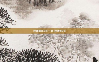完美的K25一刻-完美k25