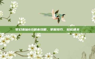 梦幻诛仙60副本攻略，掌握技巧，轻松通关