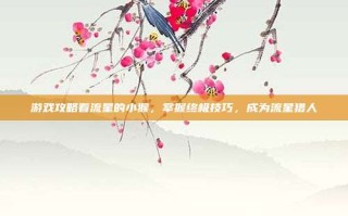 游戏攻略看流星的小猴，掌握终极技巧，成为流星猎人