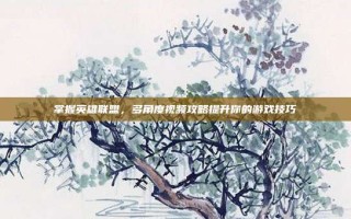 掌握英雄联盟，多角度视频攻略提升你的游戏技巧