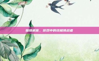 蜘蛛威客，游戏中的终极挑战者