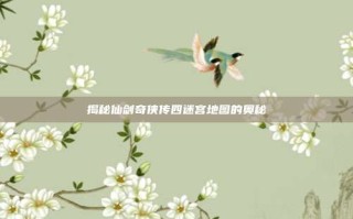 揭秘仙剑奇侠传四迷宫地图的奥秘