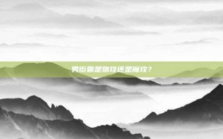 男街霸是物攻还是魔攻？