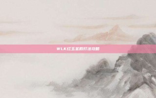 WLK红玉圣殿打法攻略