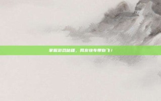 掌握游戏秘籍，网友快车带你飞！