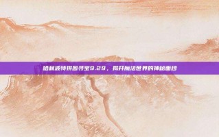 哈利波特拼图寻宝9.29，揭开魔法世界的神秘面纱
