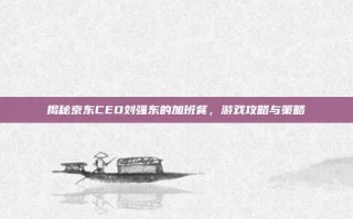 揭秘京东CEO刘强东的加班餐，游戏攻略与策略