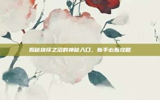 揭秘抉择之沼的神秘入口，新手必看攻略