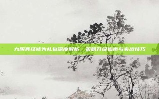 九阴真经修为礼包深度解析，策略升级指南与实战技巧