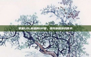 掌握LOL英雄的UP值，提升你的游戏胜率