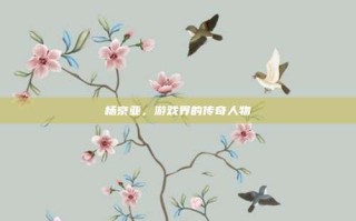 杨京亚，游戏界的传奇人物