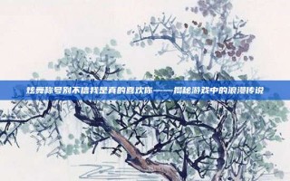 炫舞称号别不信我是真的喜欢你——揭秘游戏中的浪漫传说