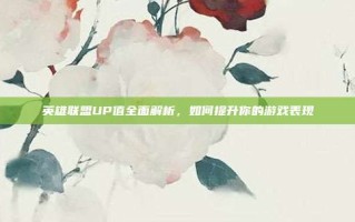 英雄联盟UP值全面解析，如何提升你的游戏表现