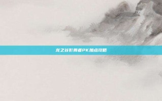 龙之谷影舞者PK加点攻略