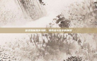 剑灵妖魔耳环攻略，提升战斗效率的神器