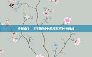 奇迹血牛，游戏领域中的极致成长与挑战