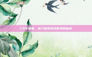 C9守望者，深入探索游戏世界的秘密