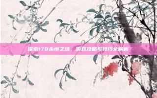 探索178永恒之塔，游戏攻略与技巧全解析