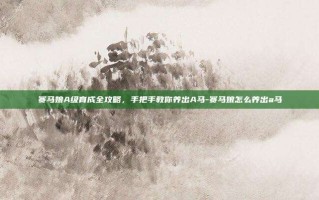 赛马娘A级育成全攻略，手把手教你养出A马-赛马娘怎么养出a马