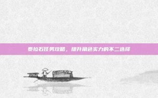 泰拉石任务攻略，提升角色实力的不二选择