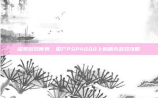 探索游戏世界，国产PSP4000上的精选游戏攻略
