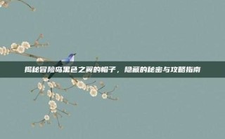 揭秘冒险岛黑色之翼的帽子，隐藏的秘密与攻略指南