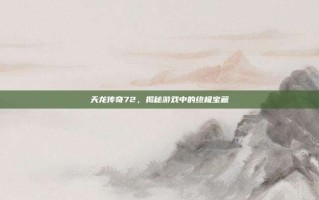 天龙传奇72，揭秘游戏中的终极宝藏
