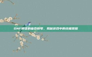 DNF使徒的宿命称号，揭秘游戏中的终极荣耀