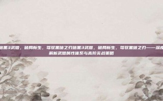 暗黑3武僧，破局新生，驾驭黑暗之刃暗黑3武僧，破局新生，驾驭黑暗之刃——深度解析武僧属性体系与高阶实战策略