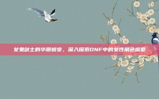 女鬼剑士的华丽蜕变，深入探索DNF中的女性角色模型