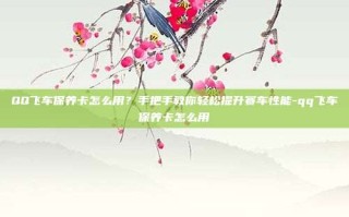 QQ飞车保养卡怎么用？手把手教你轻松提升赛车性能-qq飞车保养卡怎么用