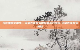 光影里的中国年—守望先锋春节皮肤的东方情怀-守望先锋春节皮肤