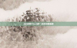 30级用什么人偶？游戏攻略指南