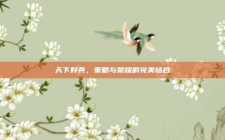 天下好兵，策略与荣耀的完美结合