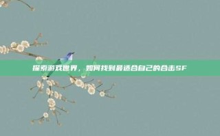 探索游戏世界，如何找到最适合自己的合击SF