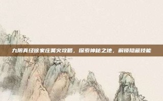 九阴真经徐家庄篝火攻略，探索神秘之地，解锁隐藏技能