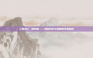 三国志11，献帝篇——揭秘历史与策略的完美融合