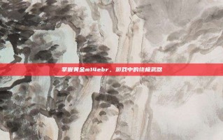 掌握黄金m14ebr，游戏中的终极武器