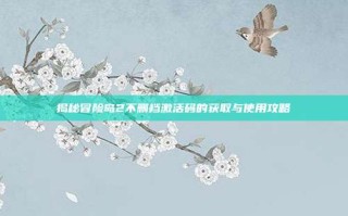 揭秘冒险岛2不删档激活码的获取与使用攻略