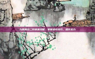 九阴真经二阶镇派攻略，掌握进阶技巧，提升实力