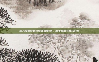 深入探索穿越火线体验服1区，新手指南与技巧分享
