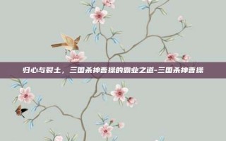 归心与裂土，三国杀神曹操的霸业之道-三国杀神曹操