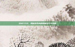 DNF1713，揭秘游戏内的隐藏技巧与攻略