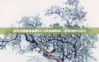 洛克王国雷神辅助v3.3完美破解版，游戏攻略与技巧