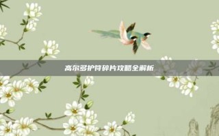 高尔多护符碎片攻略全解析