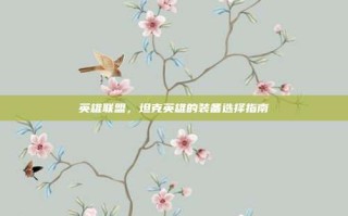 英雄联盟，坦克英雄的装备选择指南
