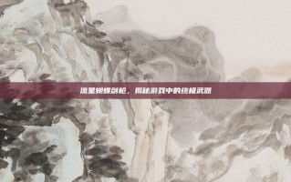 流星蝴蝶剑枪，揭秘游戏中的终极武器